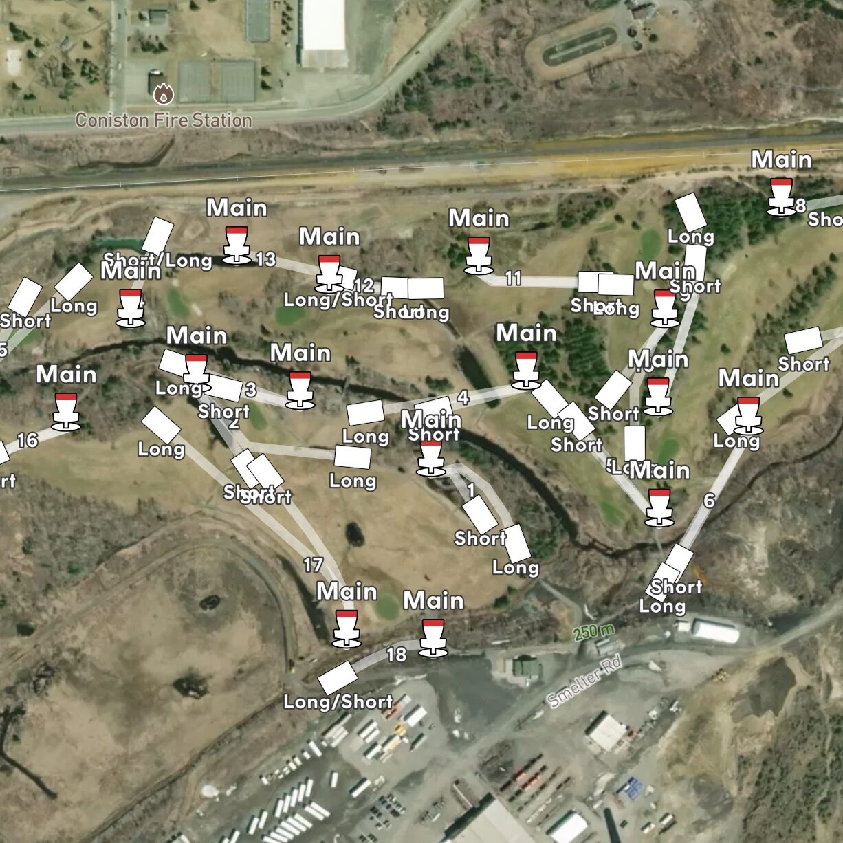 Twin Stacks Course Map